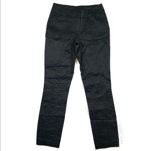 Bebe Black Satin Silk Trouser Pants